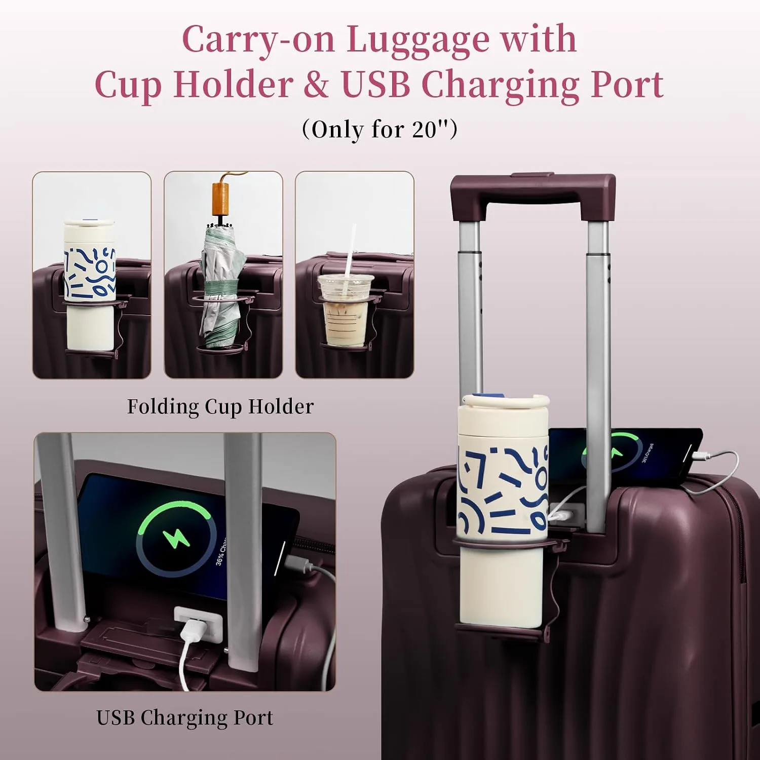 4-piece expandable luggage set — image 6