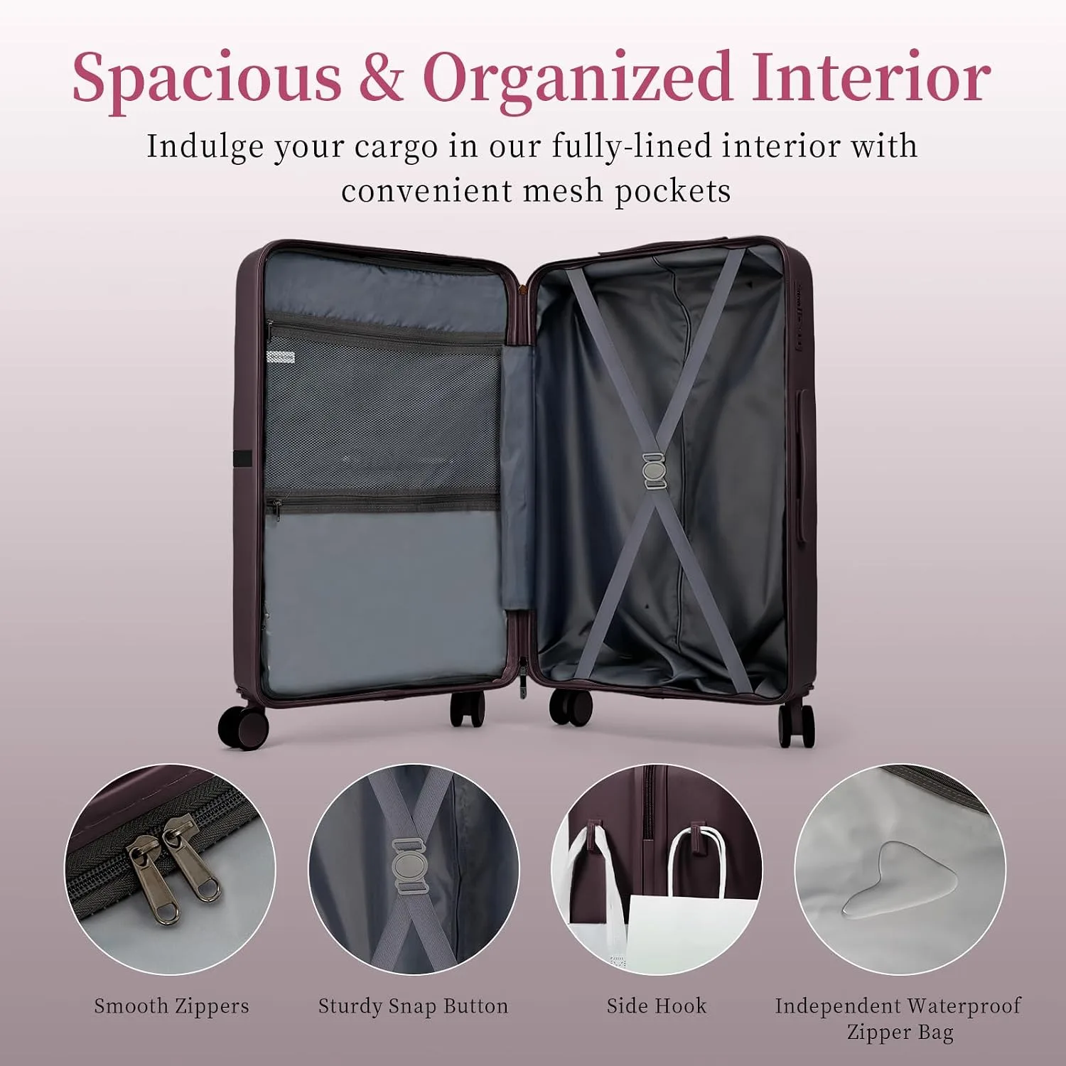 4-piece expandable luggage set — image 7