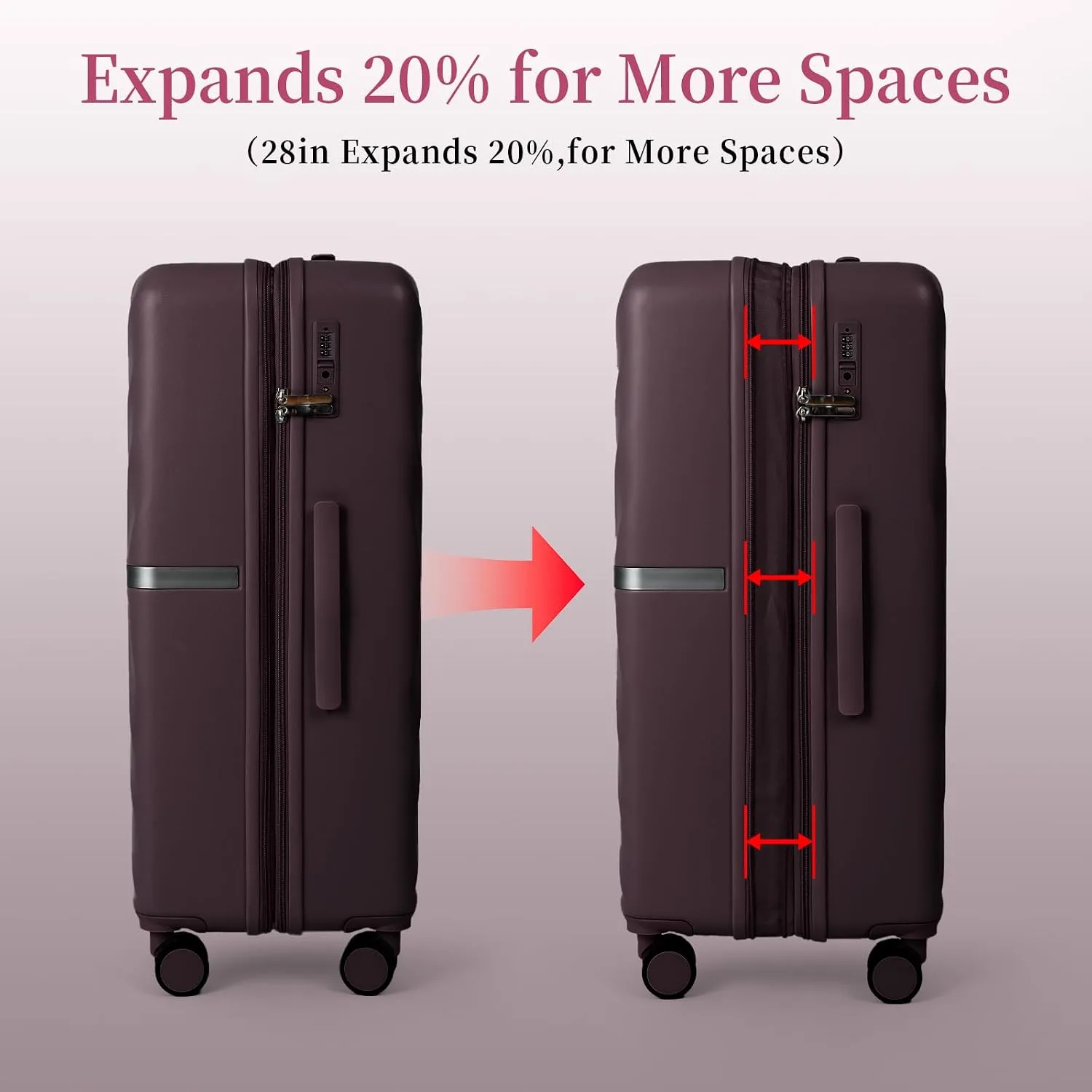 4-piece expandable luggage set — image 9